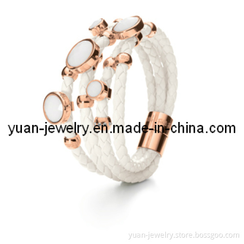 316L Stainless Stseel and Leather Bracelet (LSSB001)